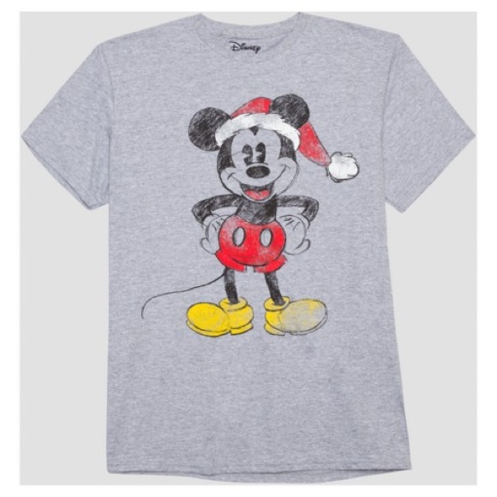 Mickey Mouse T-shirt with Santa hat